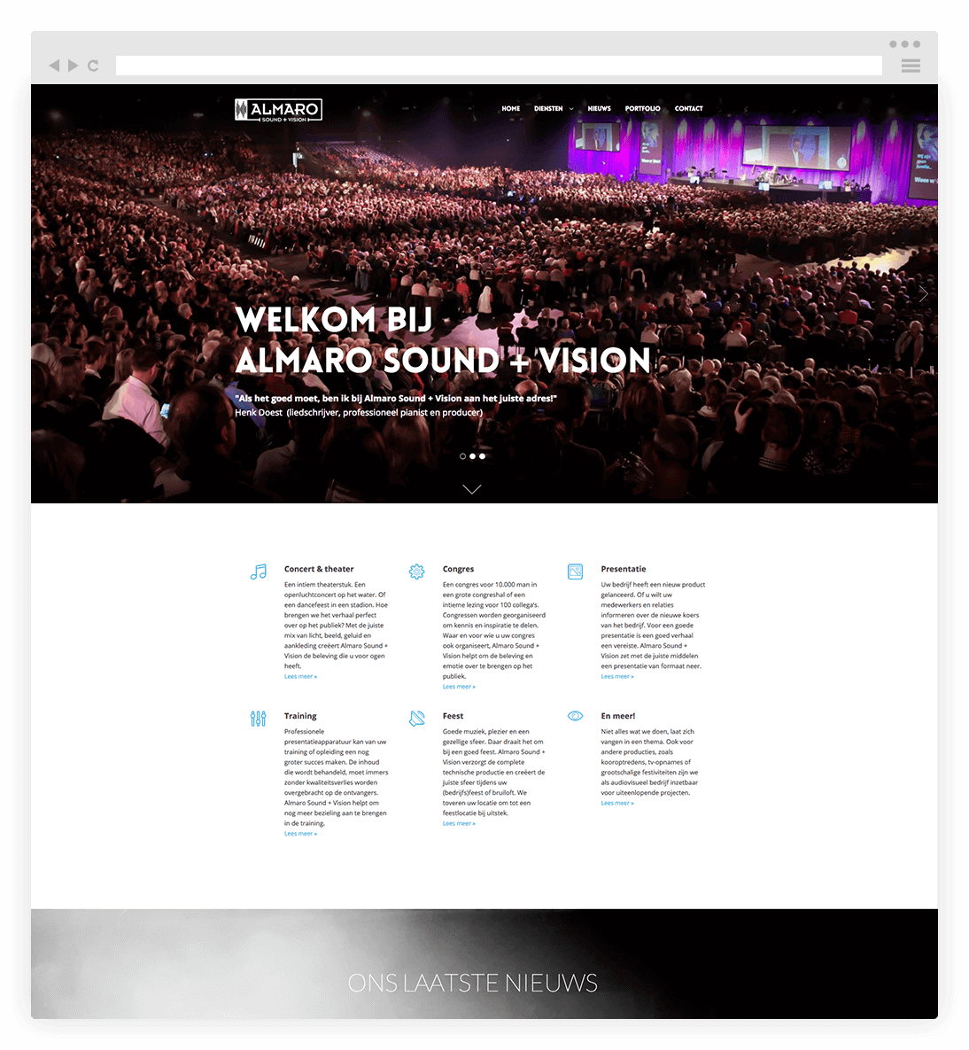 Website Almaro Sound + Vision
